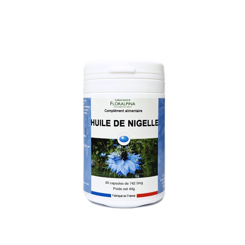 Huile de Nigelle en capsules - Complément alimentaire (pot de 60
